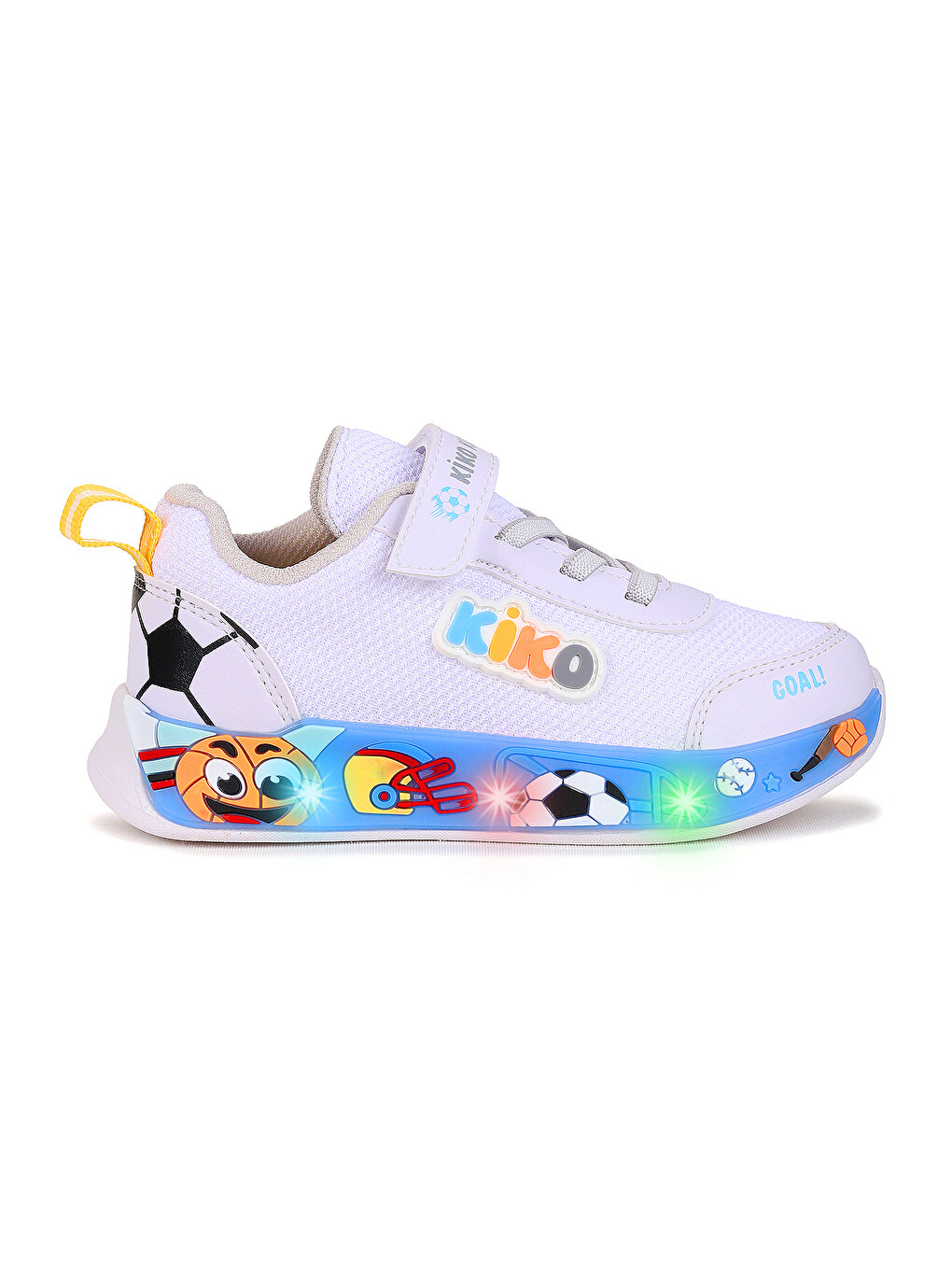 Beyaz Velcro Işıklı Günlük Cırtlı Erkek Çocuk Spor Ayakkabı-3
