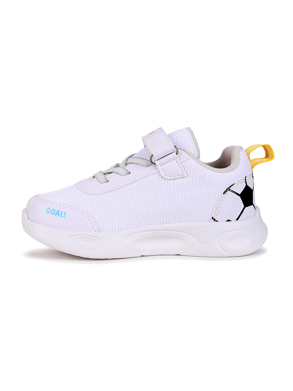 Beyaz Velcro Işıklı Günlük Cırtlı Erkek Çocuk Spor Ayakkabı-5
