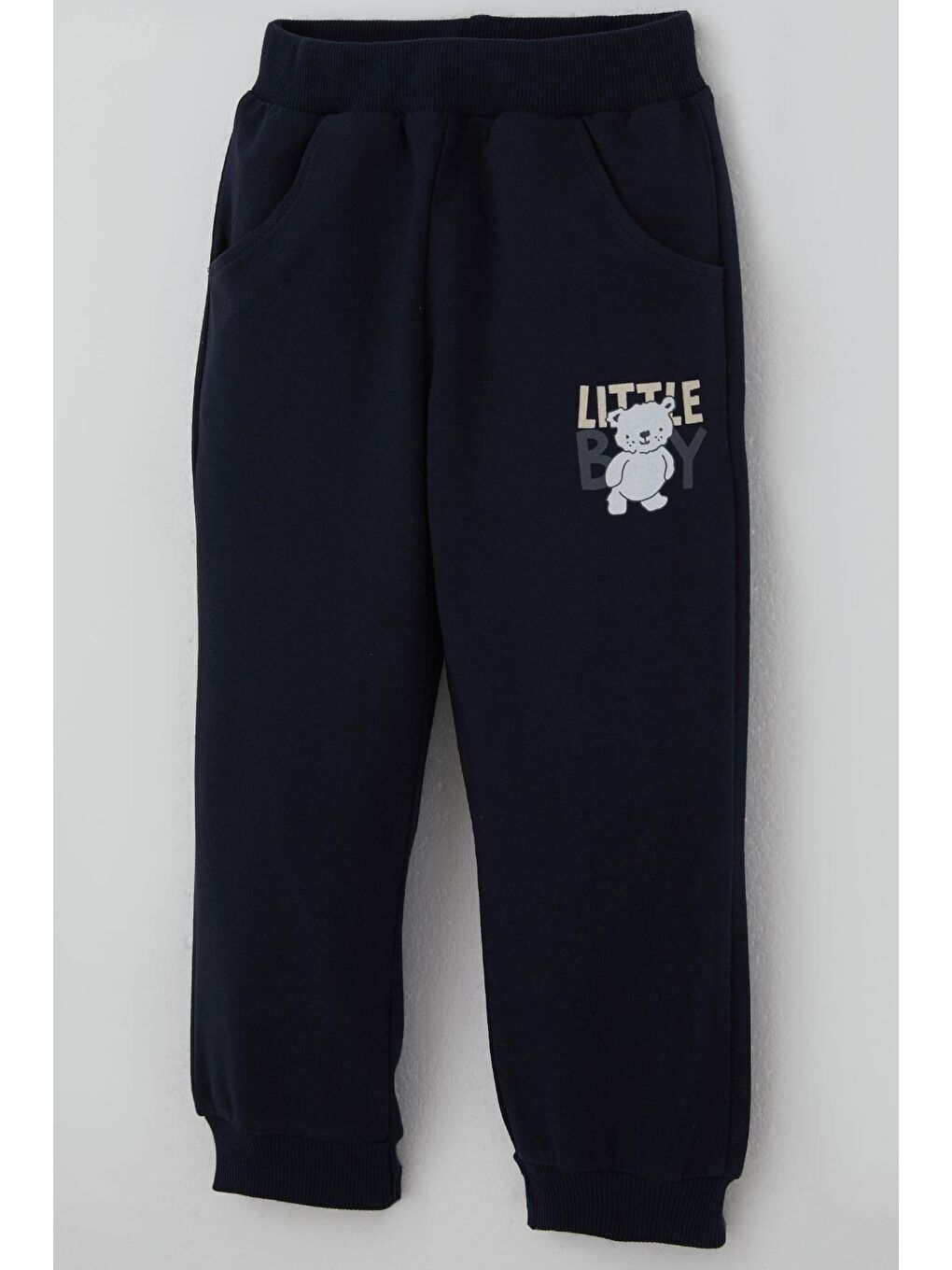 Ekru Erkek Bebek Eşofman Takımı Sevimli Renkli Ayıcık Desenli Krem (9 Ay-3 Yaş)-6