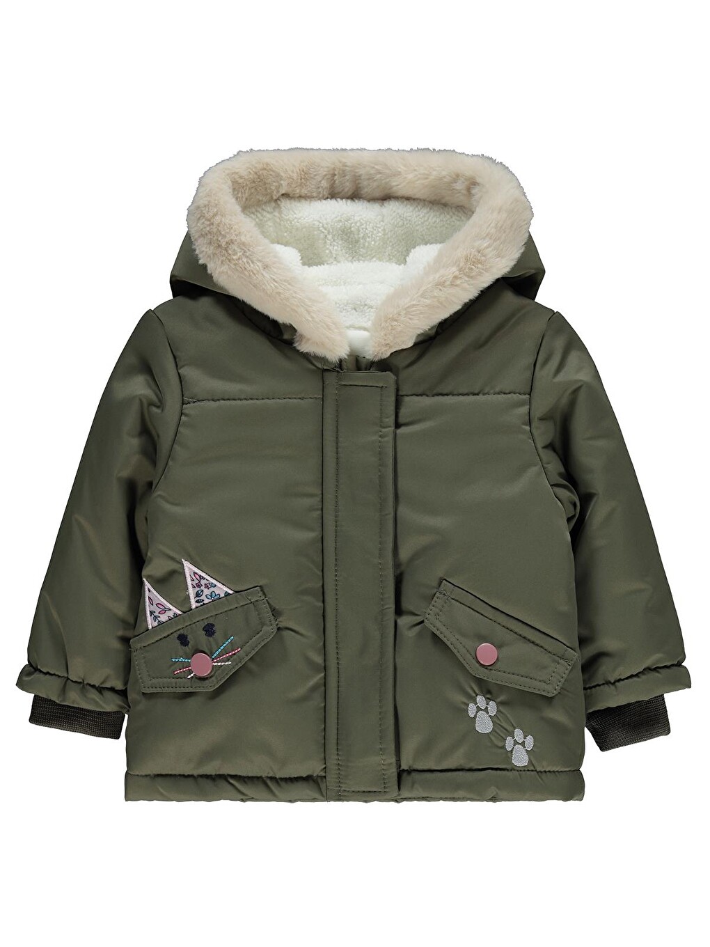 Baby Tavşan Kulak Nakışlı 6-18 Ay Mont - Haki 6-9 Ay