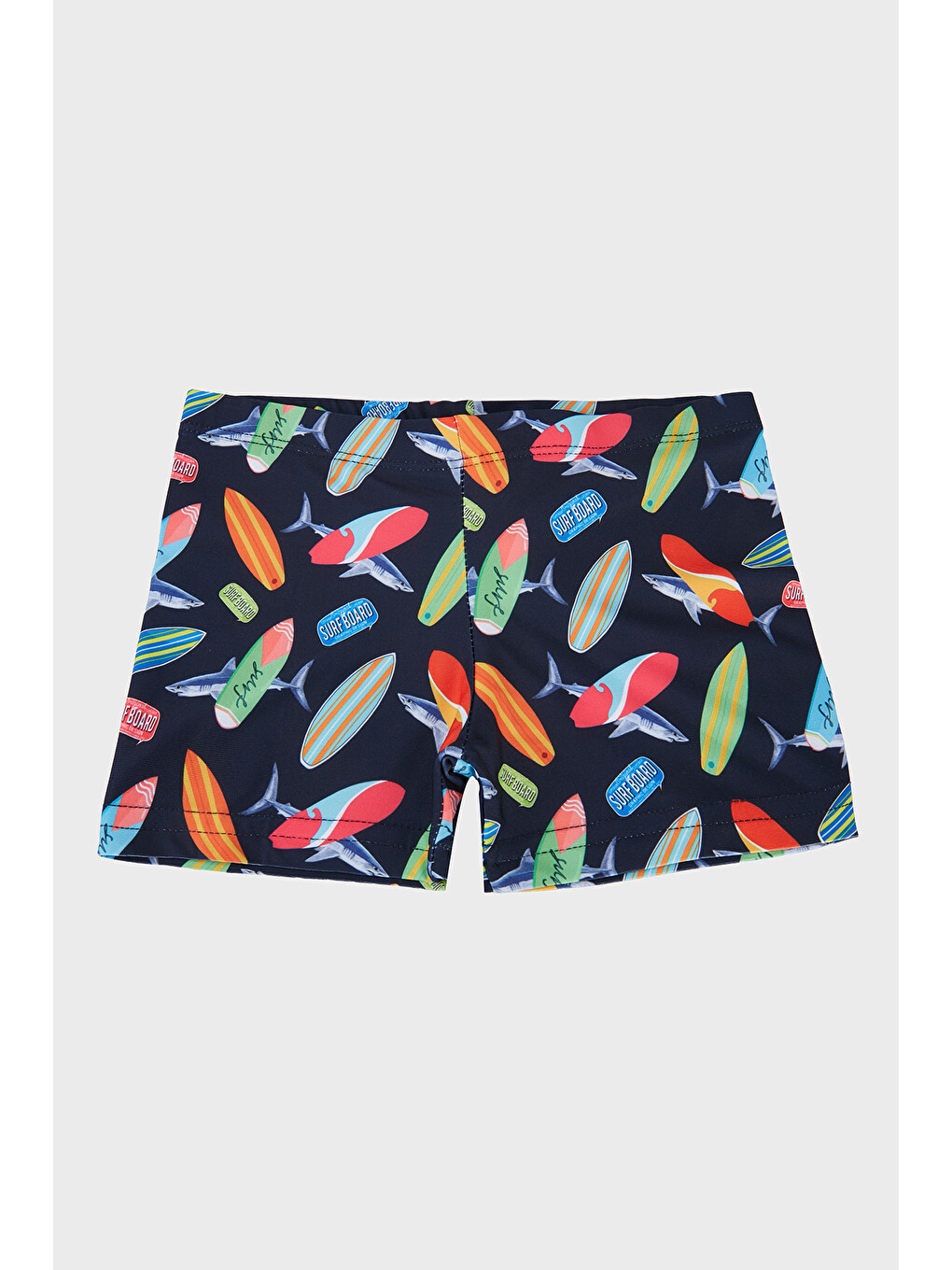 Lacivert Daniel Desenli Lastikli Bel Boxer Mayo Short SR2631000007