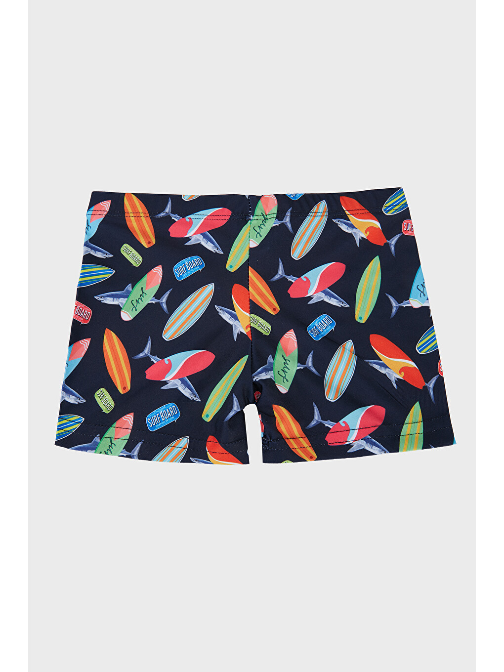 Lacivert Daniel Desenli Lastikli Bel Boxer Mayo Short SR2631000007-1