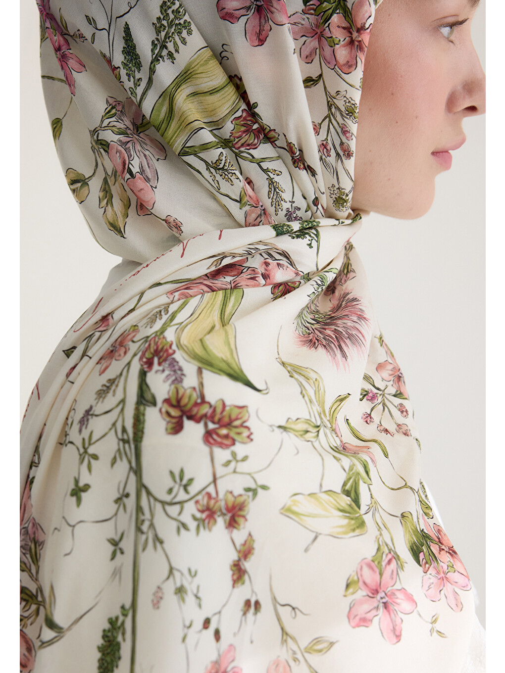 Garden Joy Floş Viskon Şal Soft Pembe-7