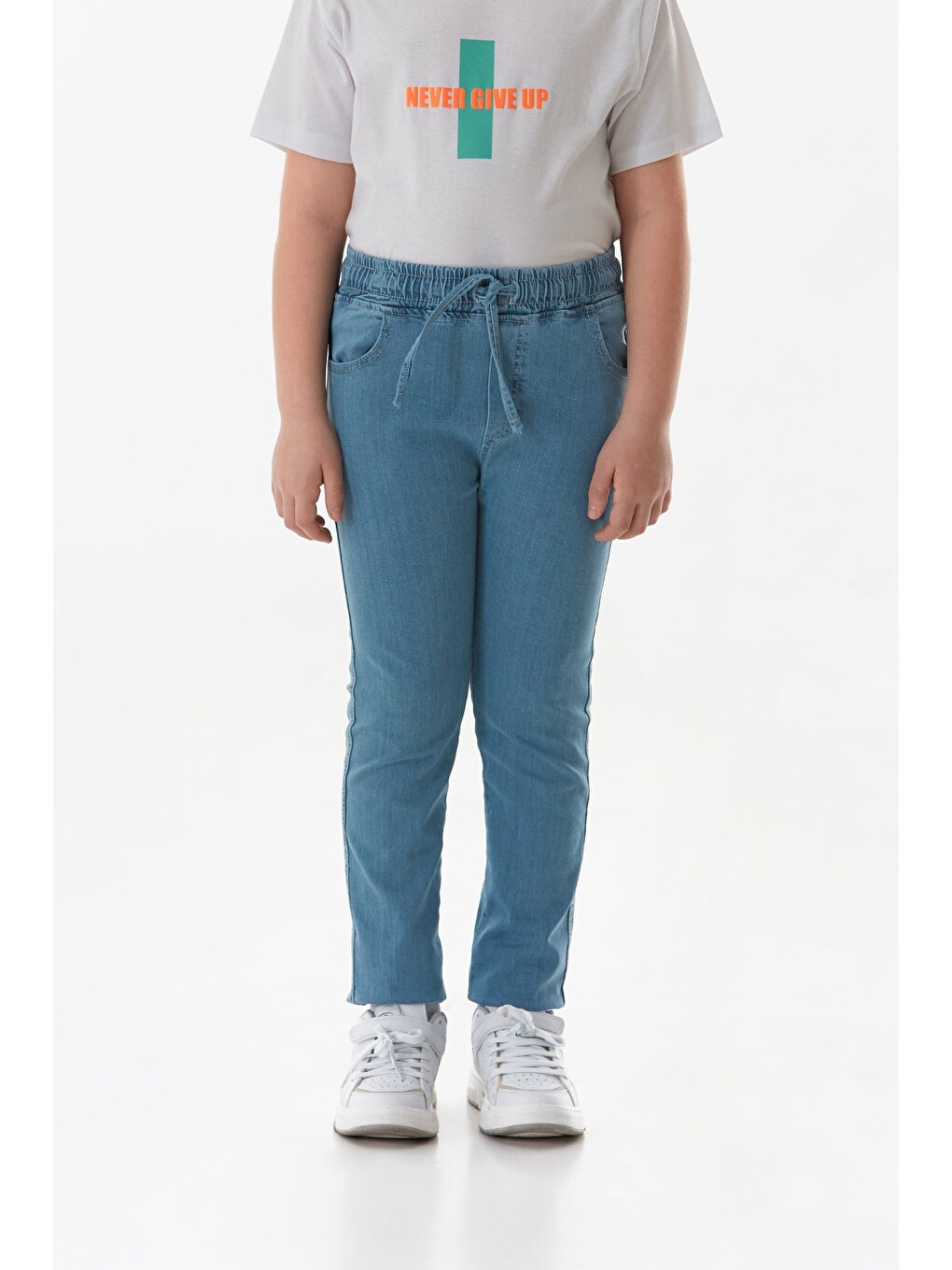 Mavi Beli Lastikli Erkek Çocuk Pantolon-4