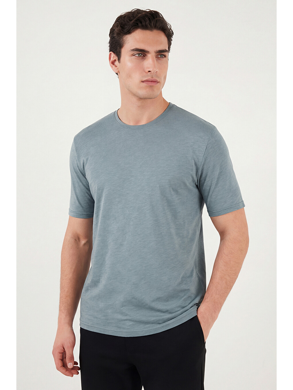 Mavi Bisiklet Yaka % 100 Pamuk Slim Fit Basic Erkek Tişört 59020001-3