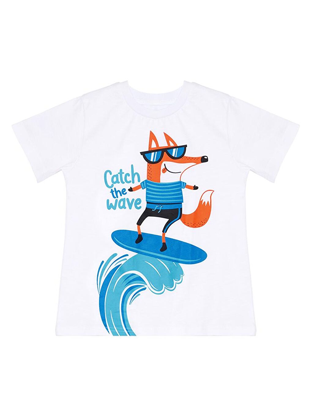 Denokids Karışık Surf Fox Erkek Çocuk T-shirt Kapri Şort Takım - 4