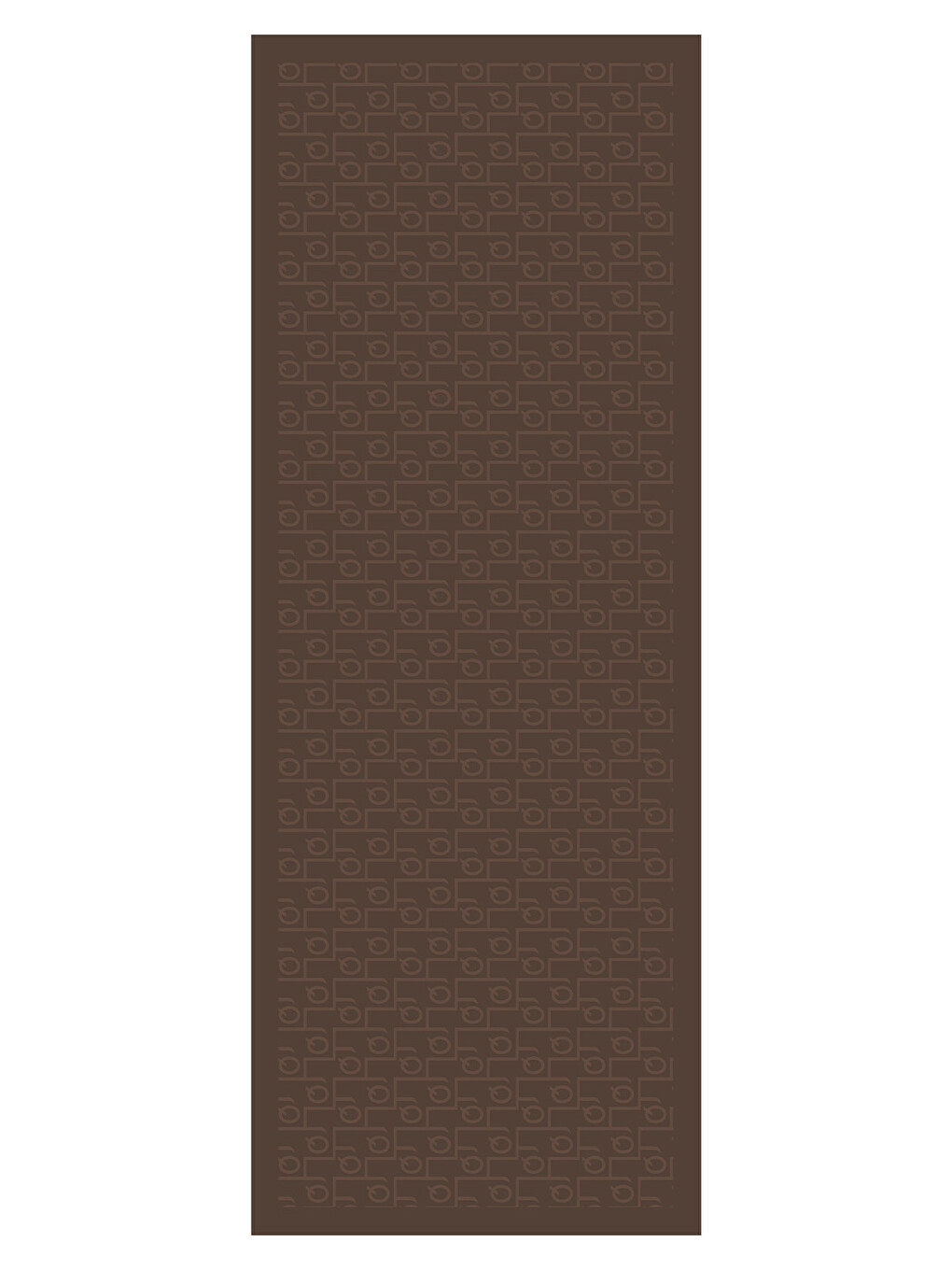Kahverengi İpek Jakar Monogram Şal Soft Kahve