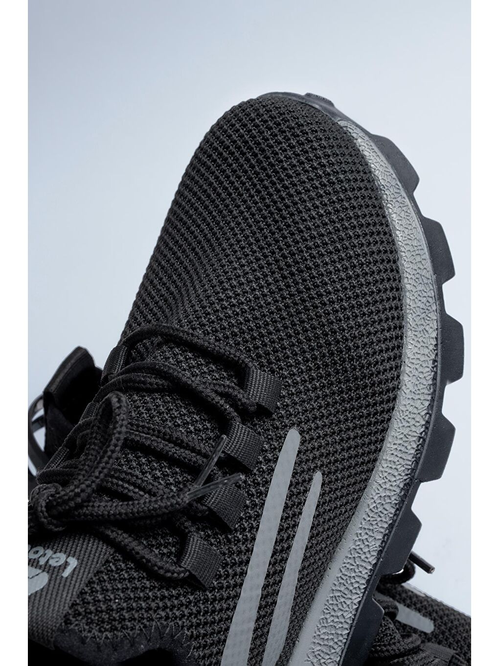 Siyah Erkek Baskılı Spor Ayakkabı-4