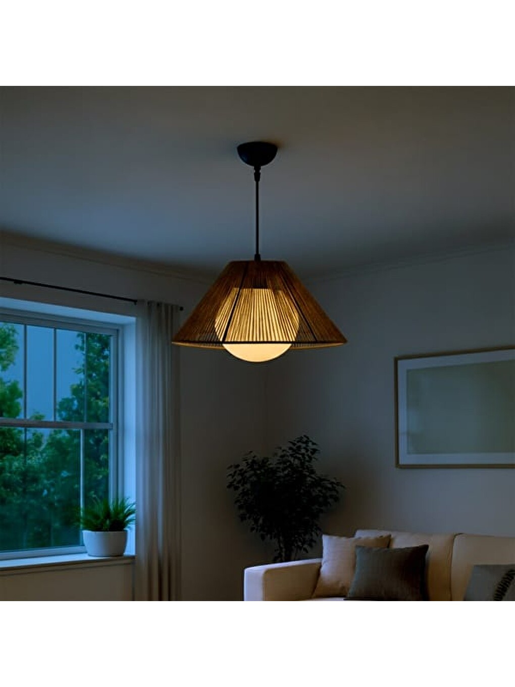 Sakura Opal Camlı Avize - Kahverengi / Beyaz-4