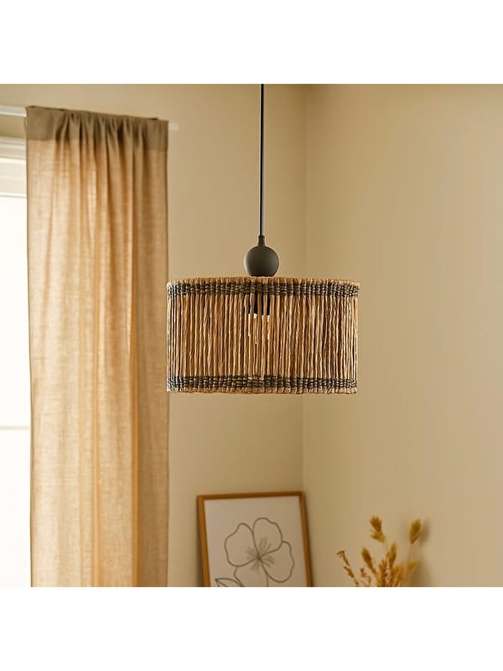 Brise Handmade Avize - Kahverengi / Antrasit - 20x30x30 cm