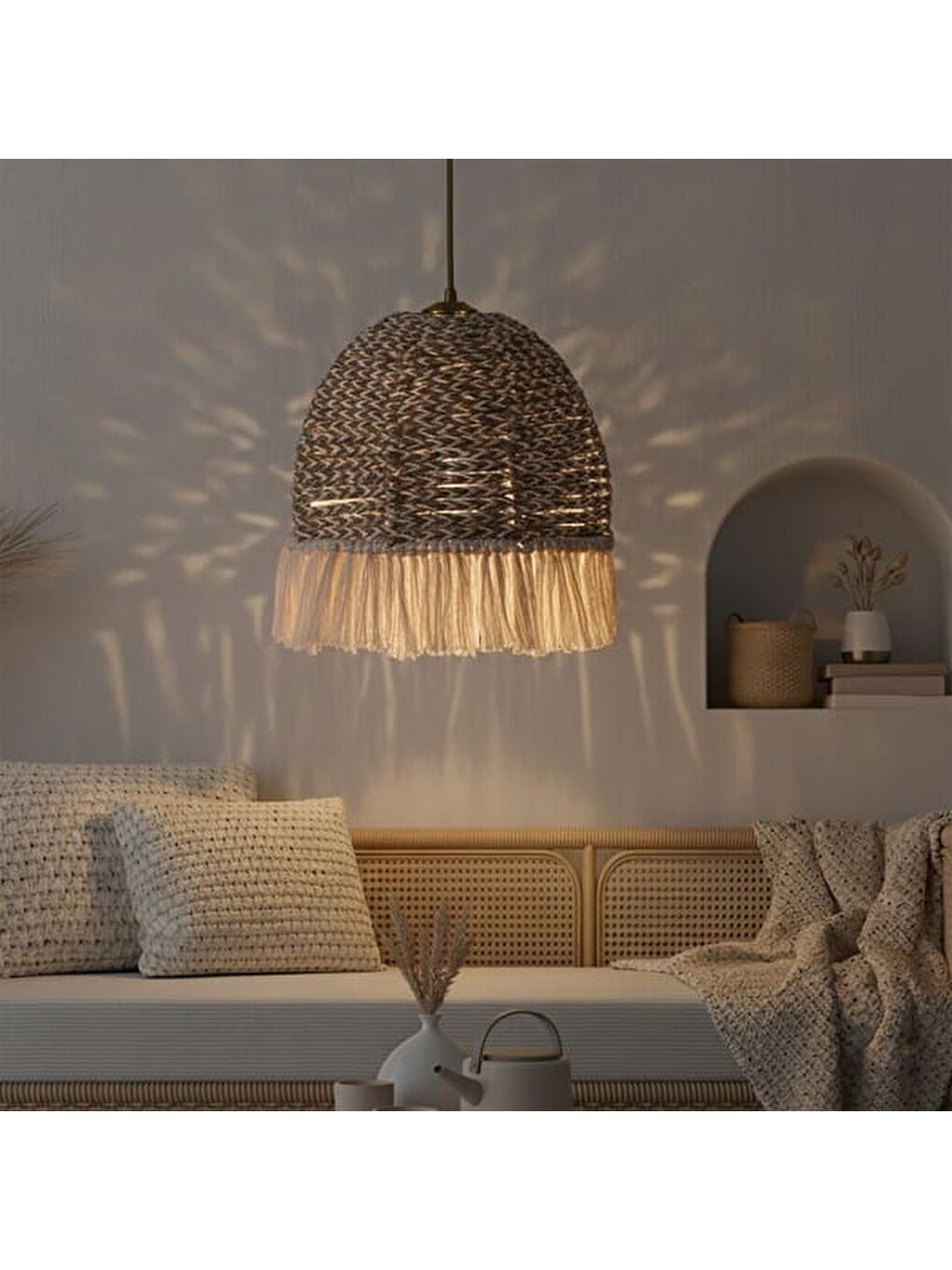 Delacorde El Yapımı Avize - Jüt / Ekru-7