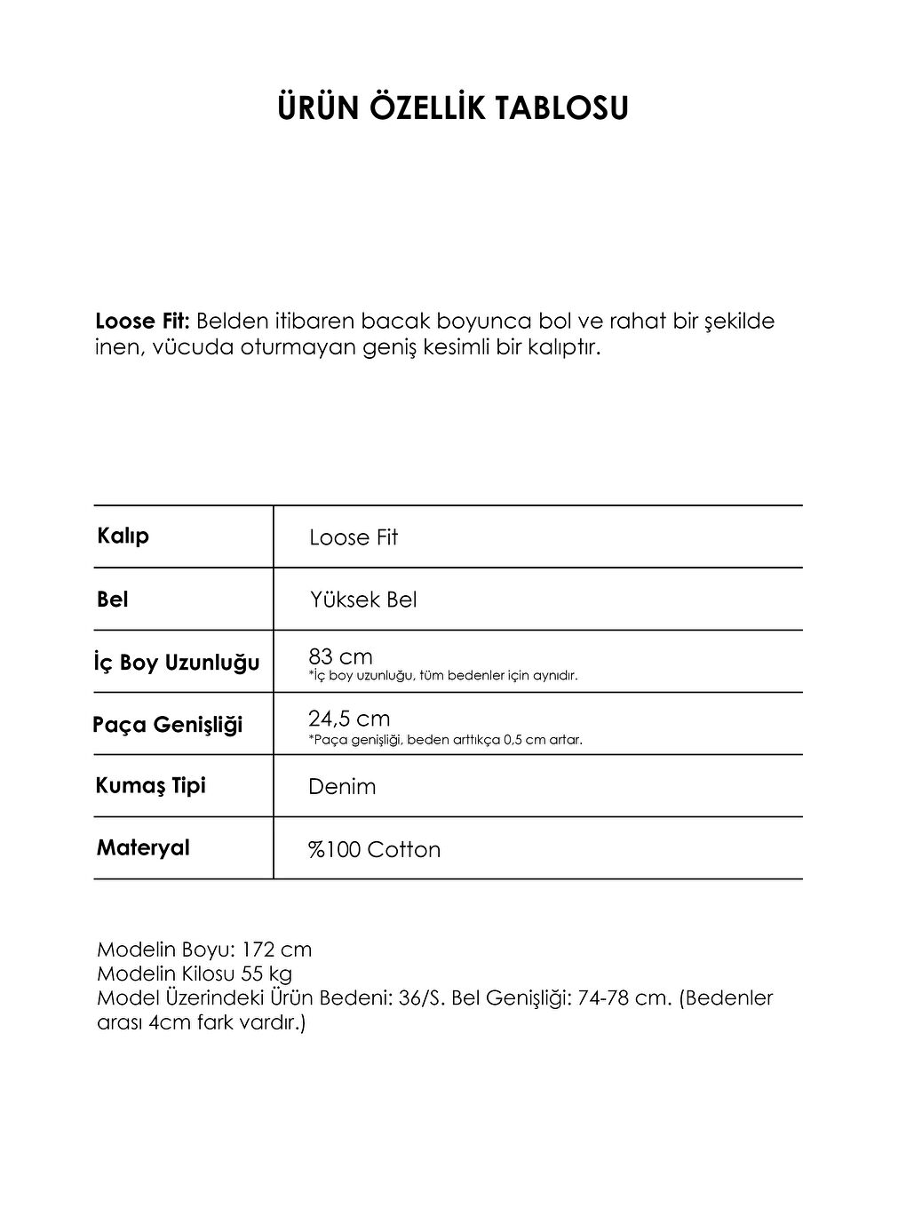 Kadın Koyu Mavi Renk Rita Loose Fit Önü Parlak Taşlı Tasarım Denim-3