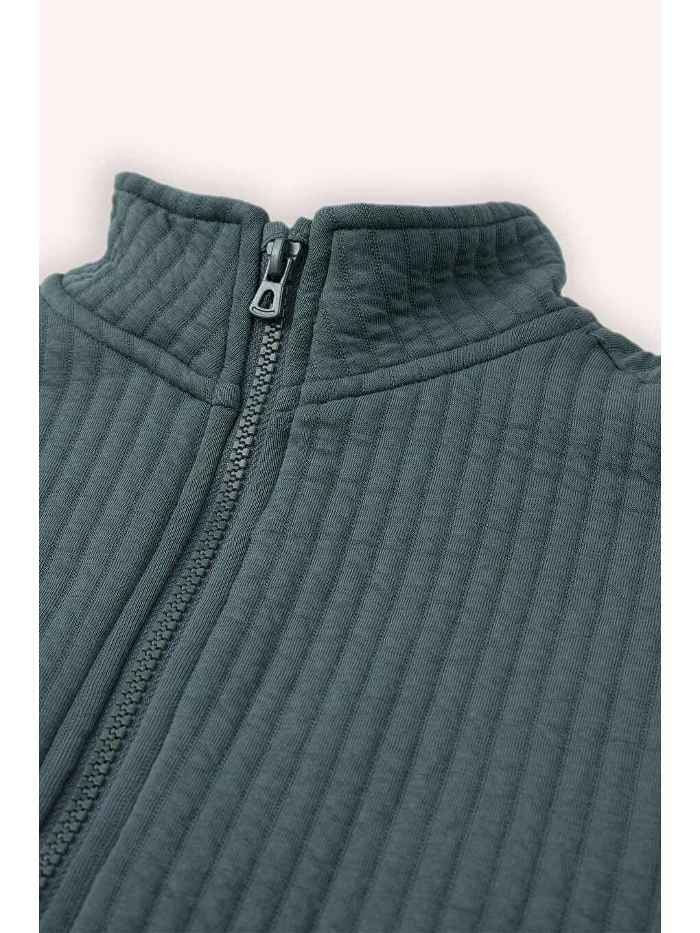 Erkek Çocuk Fermuarlı Yeşil Sweatshirt-2