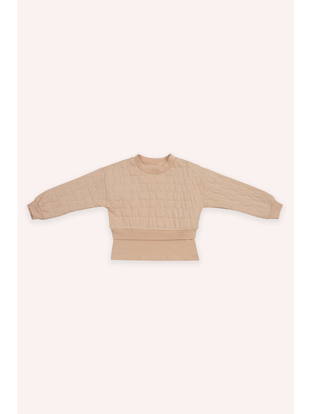 Pembe Kız Çocuk Kedi Kapitoneli Somon Sweatshirt-1