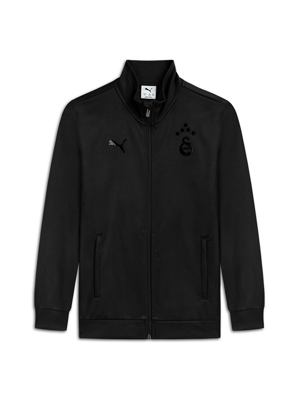 Galatasaray S.k. Siyah Fermuarlı Sweatshirt