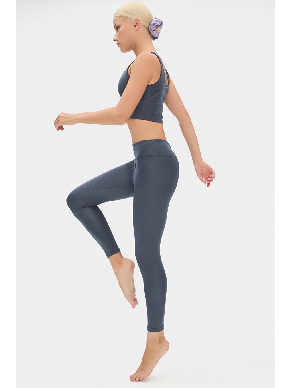 Joystar Antrasit Kadın Yüksek Bel Toparlayıcı Basic Spor Tayt - 2