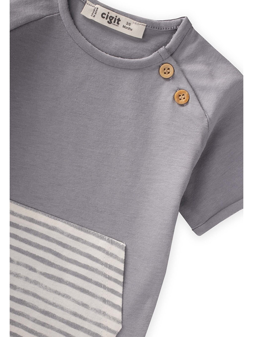 Kanguru Cepli T-shirt Takım 0-2 Yaş Gri-2