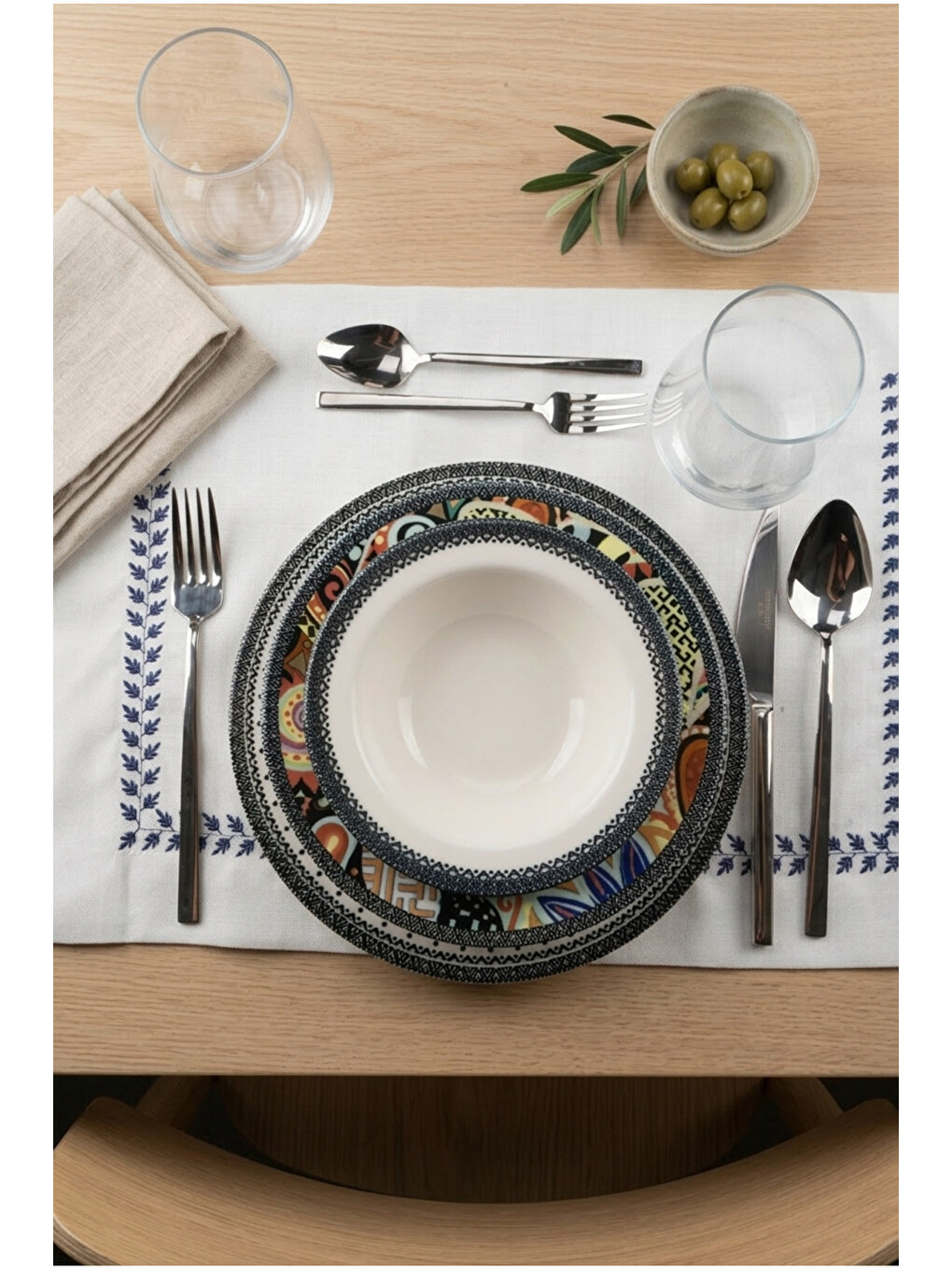 Beyaz Elephant 24 Parça Yemek Takımı-2