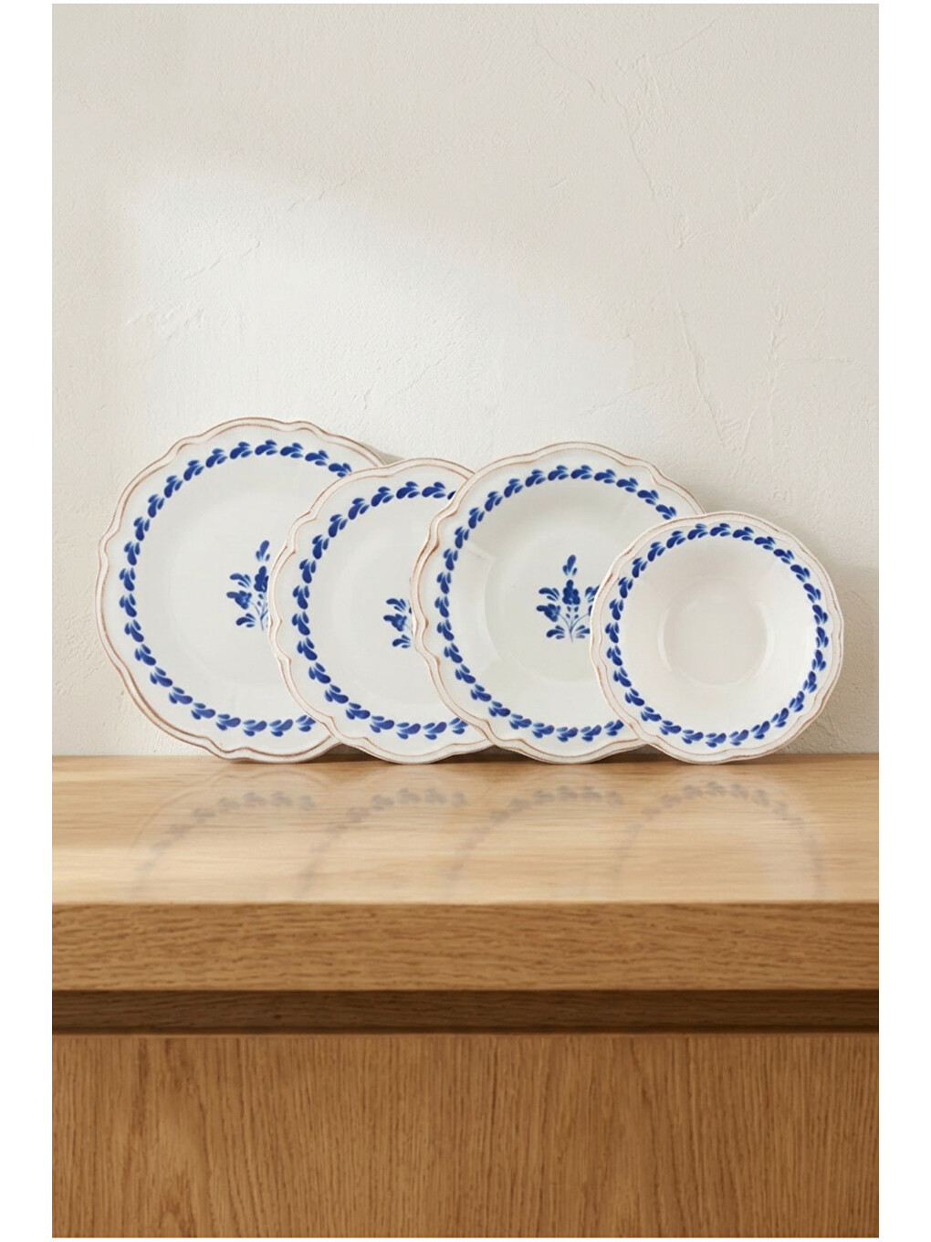 Beyaz Blue Flower 24 Parça Yemek Takımı-5
