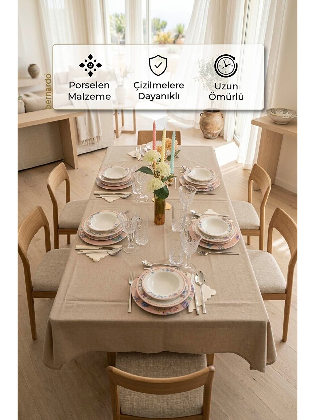 Beyaz Cordy 24 Parça Yemek Takımı-6
