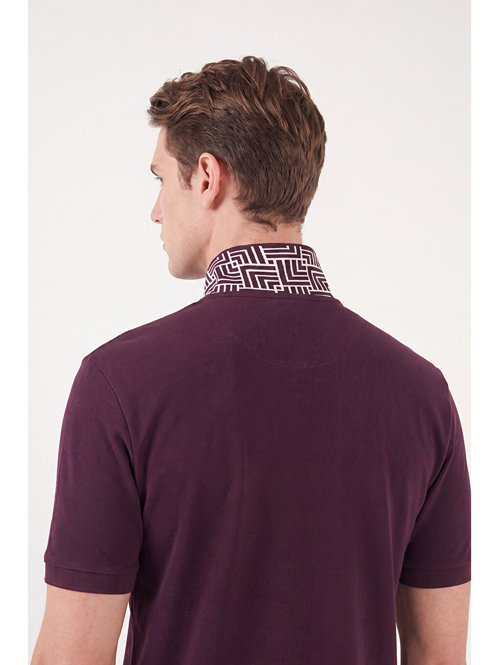 Bordo Regular Fit Fermuarlı Polo T Shirt 5904069-4