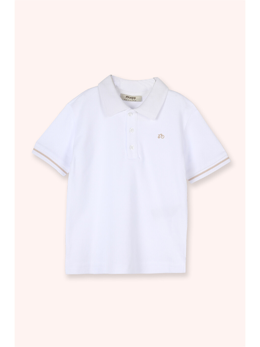 Erkek Bebek Beyaz Polo Yaka Tişört