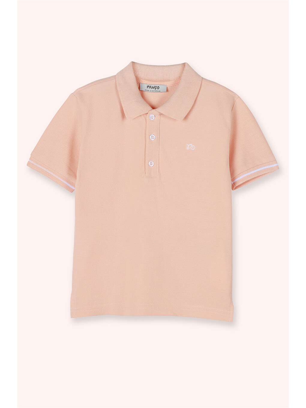 Pembe Erkek Bebek Somon Polo Yaka Tişört