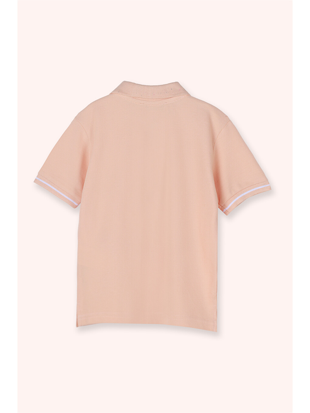 Pembe Erkek Bebek Somon Polo Yaka Tişört-1