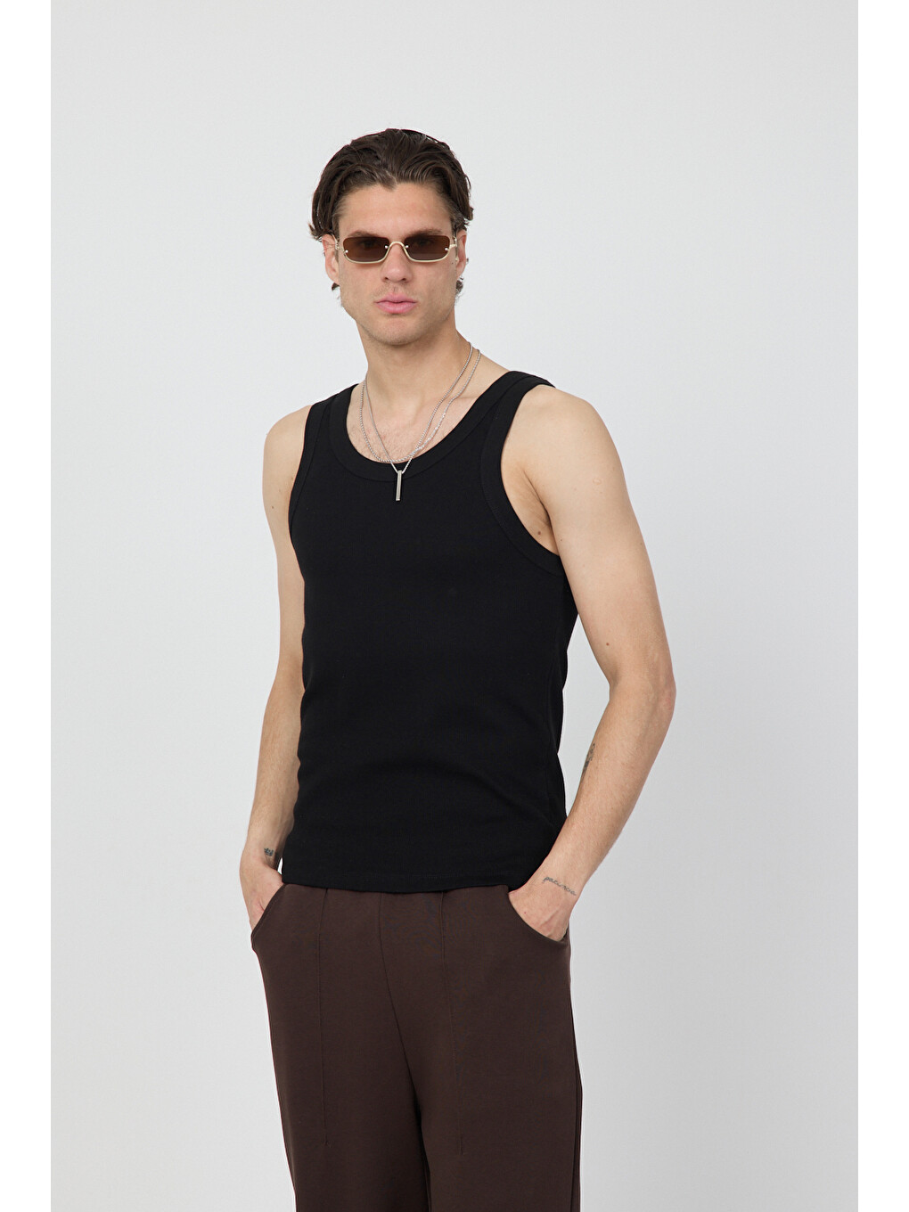 Erkek Tank Top Siyah Atlet-2