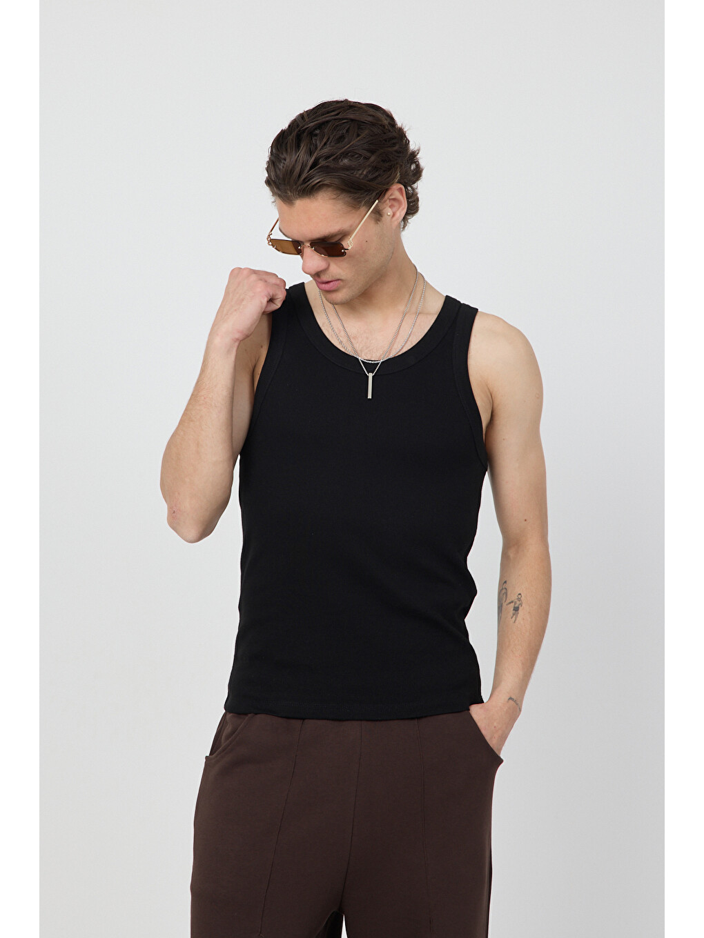 Erkek Tank Top Siyah Atlet-4