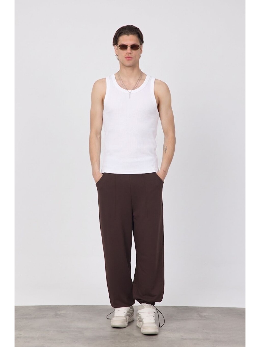 Erkek Tank Top Beyaz Atlet-3