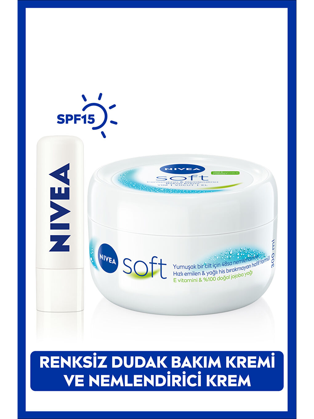 NIVEA Güneş Koruyucu Renksiz Dudak Bakım Kremi Medrepair Spf15 Ve Soft Nemlendirici Vücut Bakım Krem