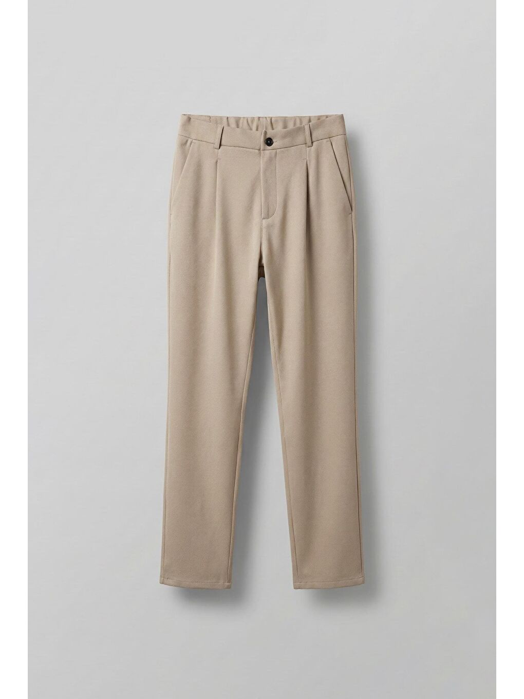 Baggy Fit Beli Lastikli Rahat Erkek Pantolon Bej