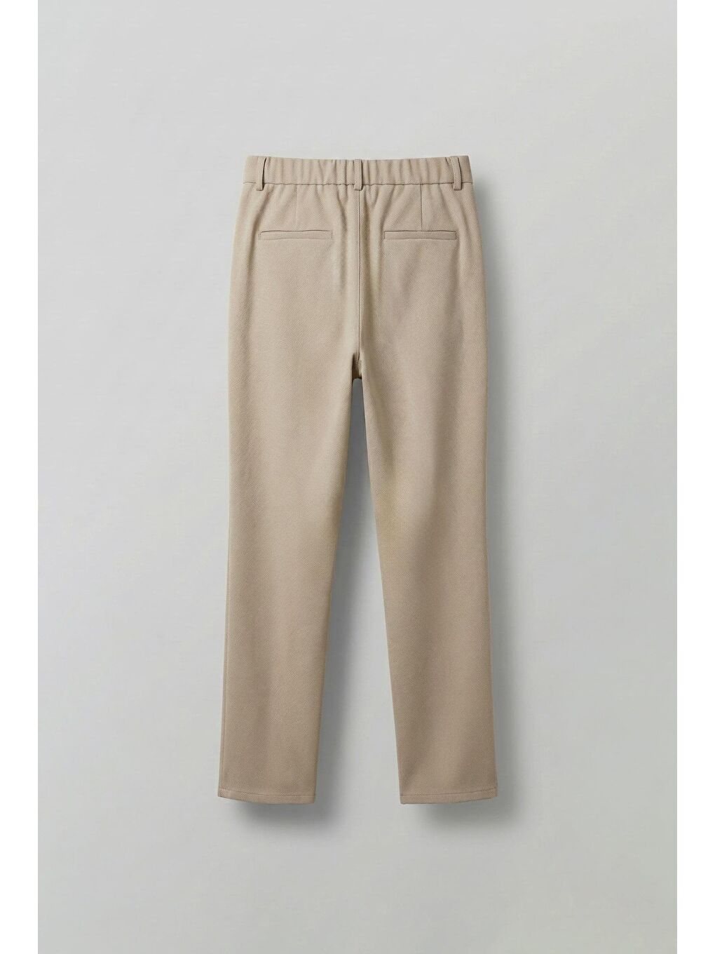 Baggy Fit Beli Lastikli Rahat Erkek Pantolon Bej-1