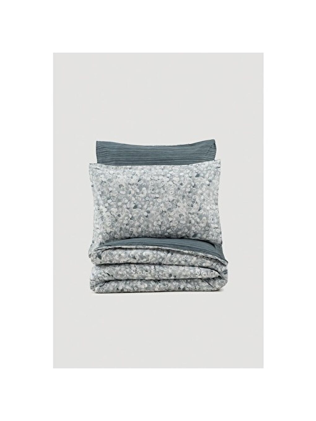 Karışık Pamuk Box Minimal Çift Kişilik Nevresim Takimi Molly Antrasit-3