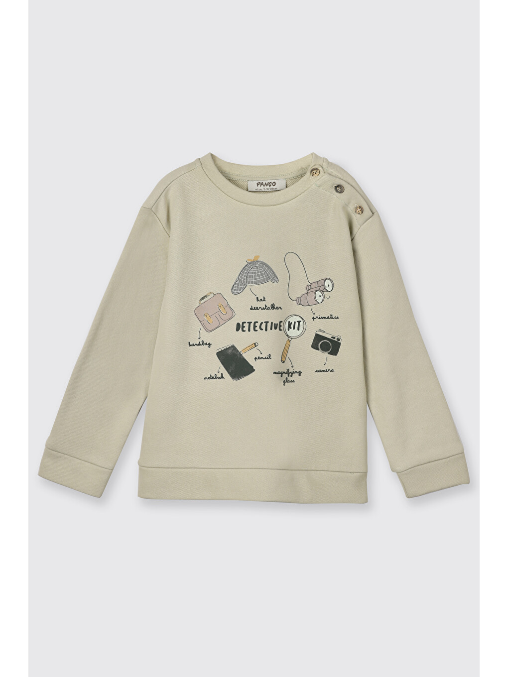 Erkek Bebek Yumuşak Dokulu Baskılı Yeşil Sweatshirt