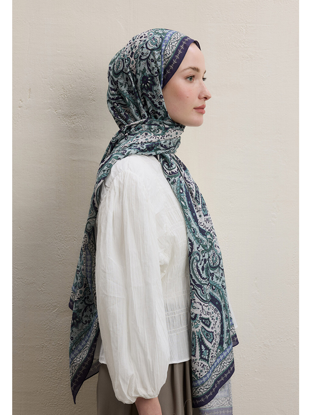 Lila Elegant Desen Şal Lavanta-3