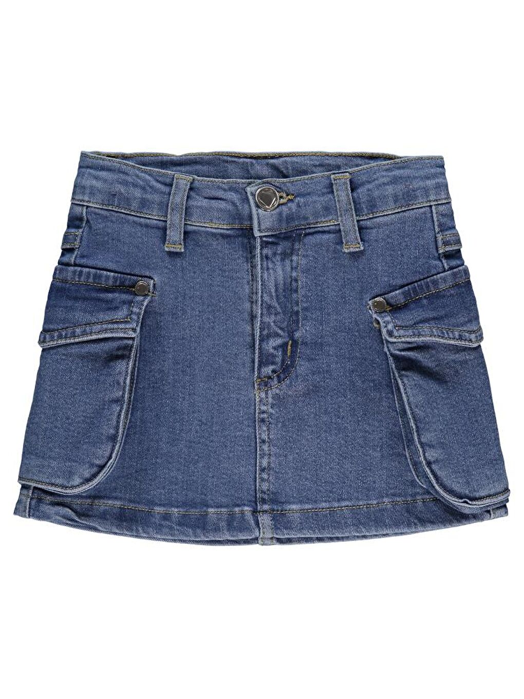 Mavi Girls Kargo Cepli 2-5 Yaş Etek-3