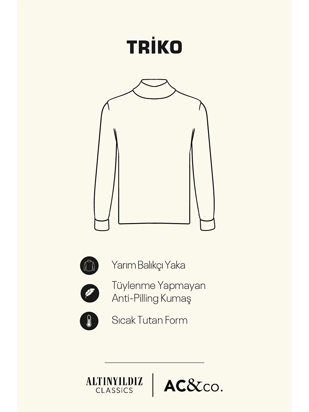 Erkek Bej Standart Fit Normal Kesim Yarım Balıkçı Yaka Pamuklu Triko-2