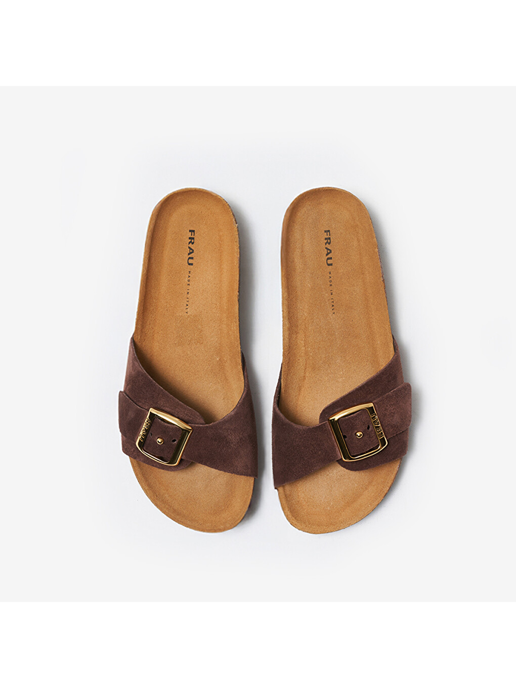 Kahverengi Kadın Terlik 17b0 Velour-s Suede Band-3