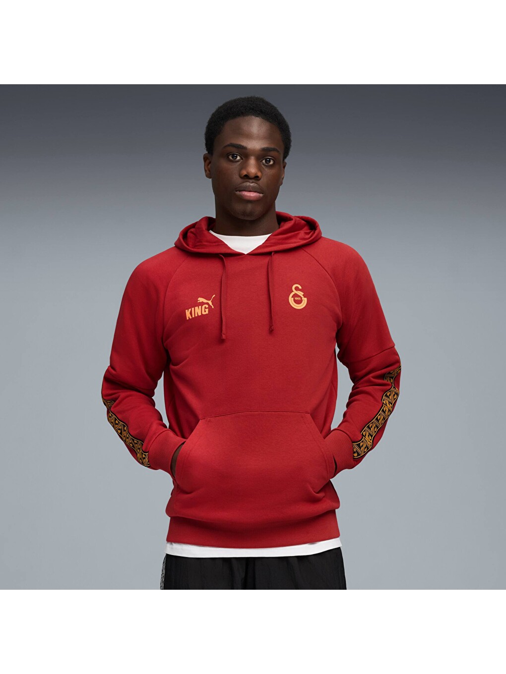 Kırmızı GALATASARAY KING Erkek Kapüşonlu SWEATSHIRT-6