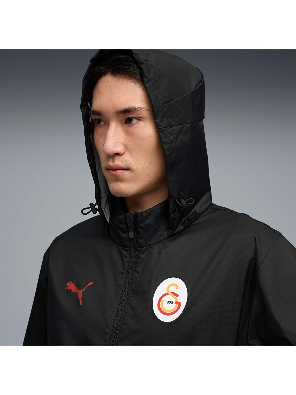 Siyah GALATASARAY Erkek Fermuarlı Sweatshirt-4