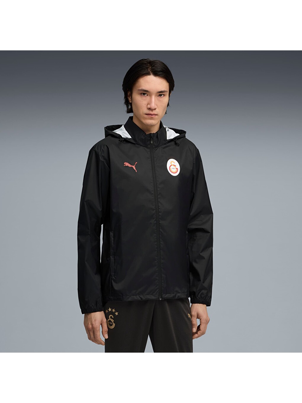 Siyah GALATASARAY Erkek Fermuarlı Sweatshirt-6