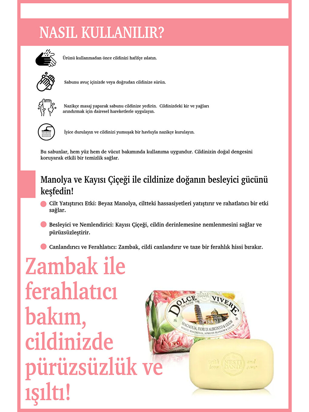 Dolce Vivere Pisa Katı Sabun 250 gr | Vitamin A ve E İçerikli| Besleyici ve Bakım Karşıtı|Banyo Sabu-3