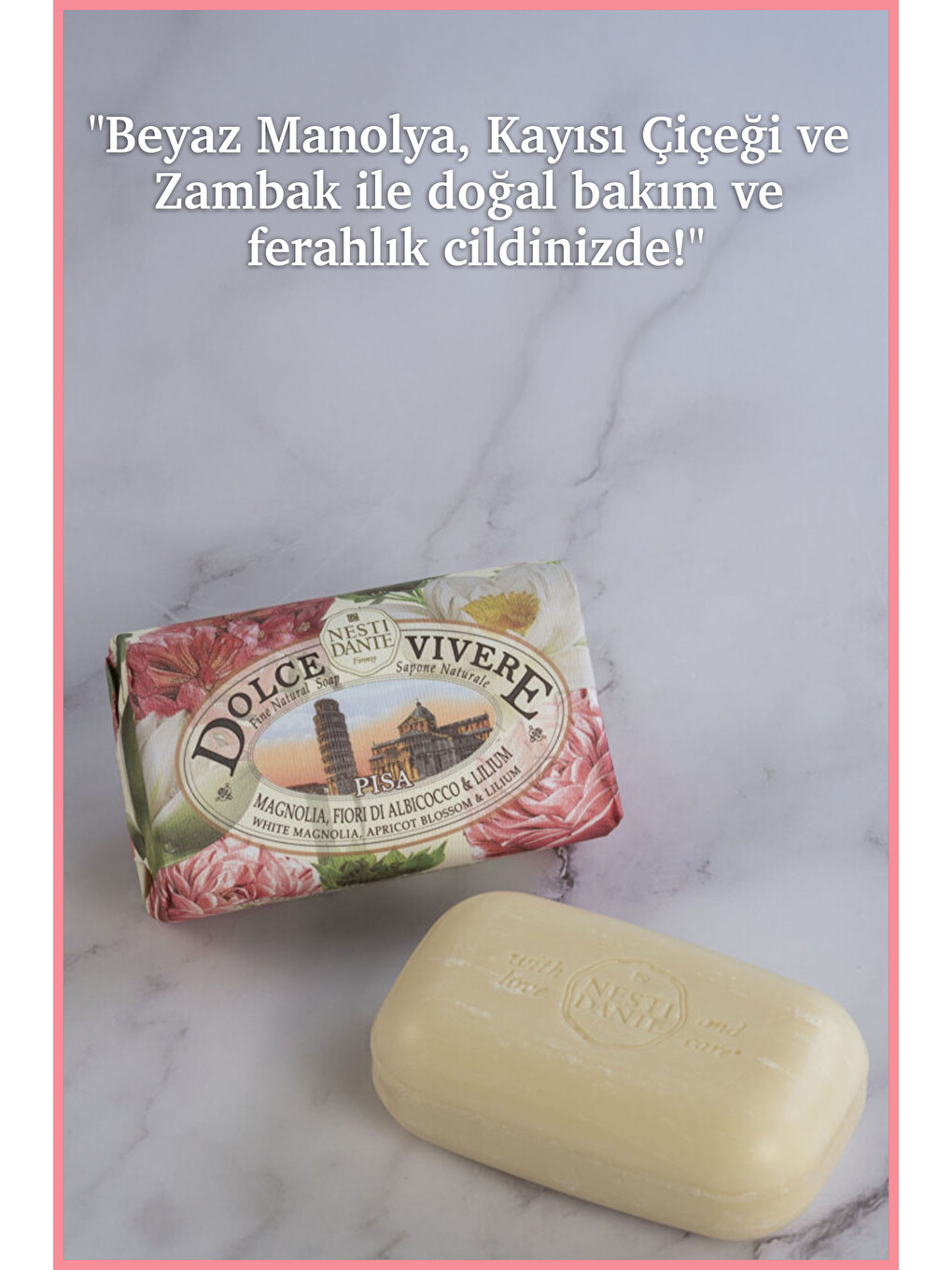 Dolce Vivere Pisa Katı Sabun 250 gr | Vitamin A ve E İçerikli| Besleyici ve Bakım Karşıtı|Banyo Sabu-4