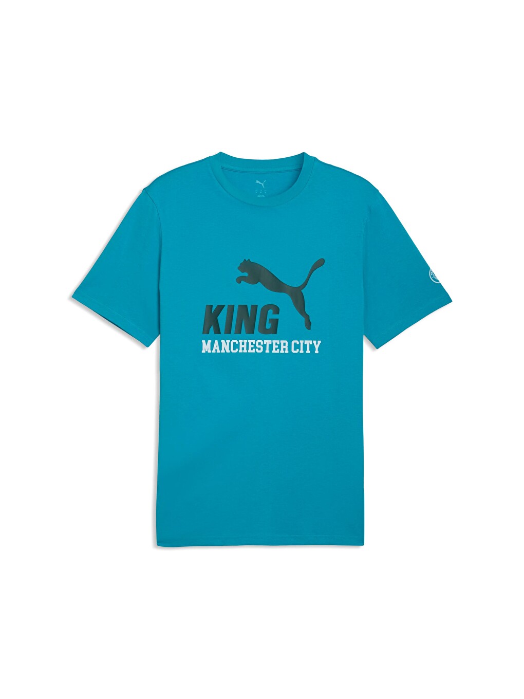 Mavi Manchester CITY KING Erkek Logolu Tişört