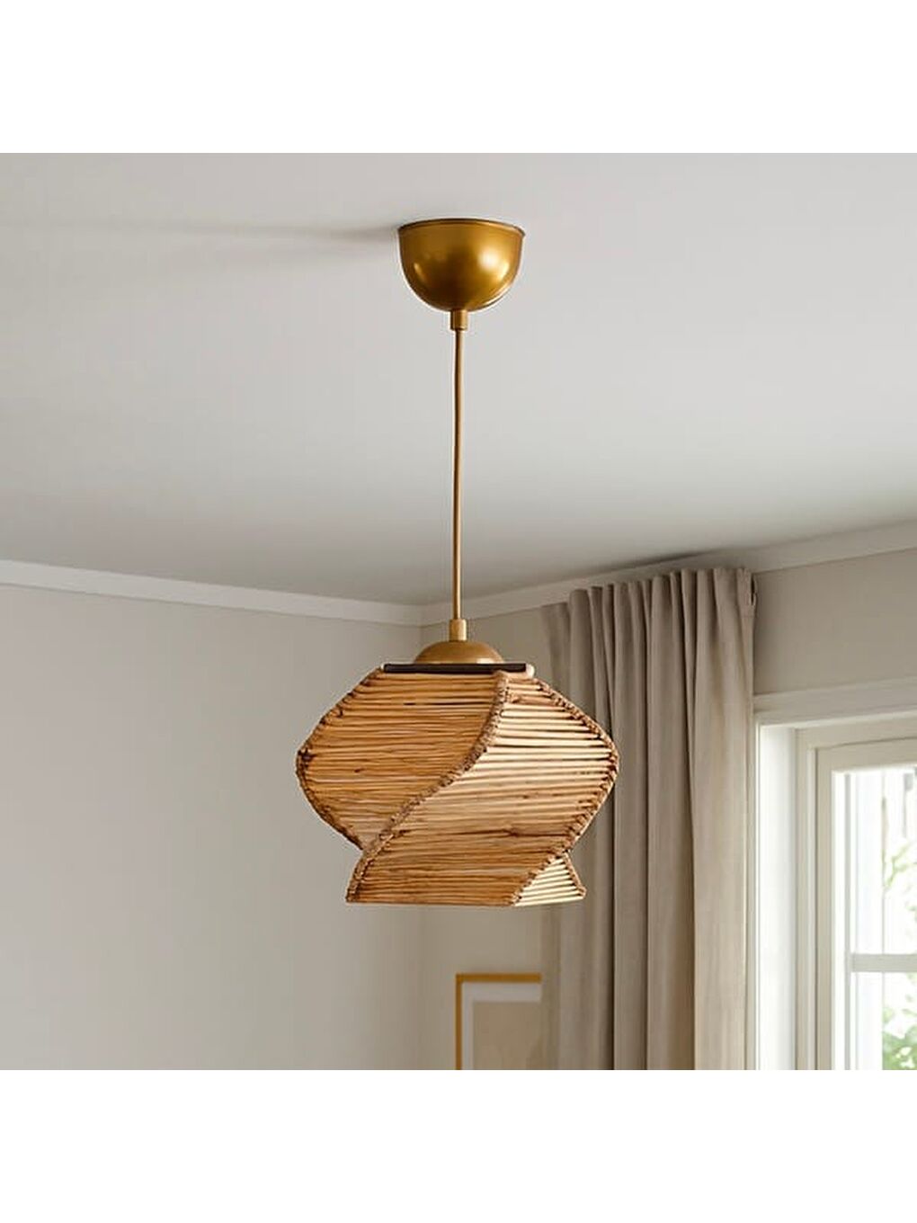 Kahverengi Evidea Lighting Avari Tekli Sarkıt - Eskitme - 16x16x20 cm