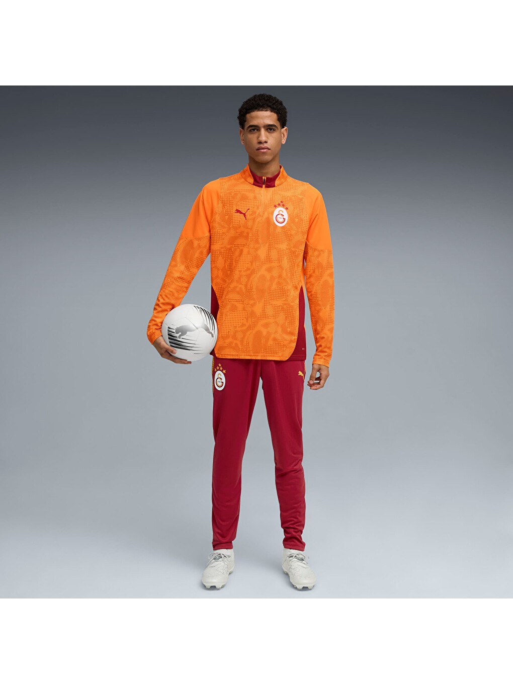 Turuncu GALATASARAY Erkek Antrenman Sweatshirt-1