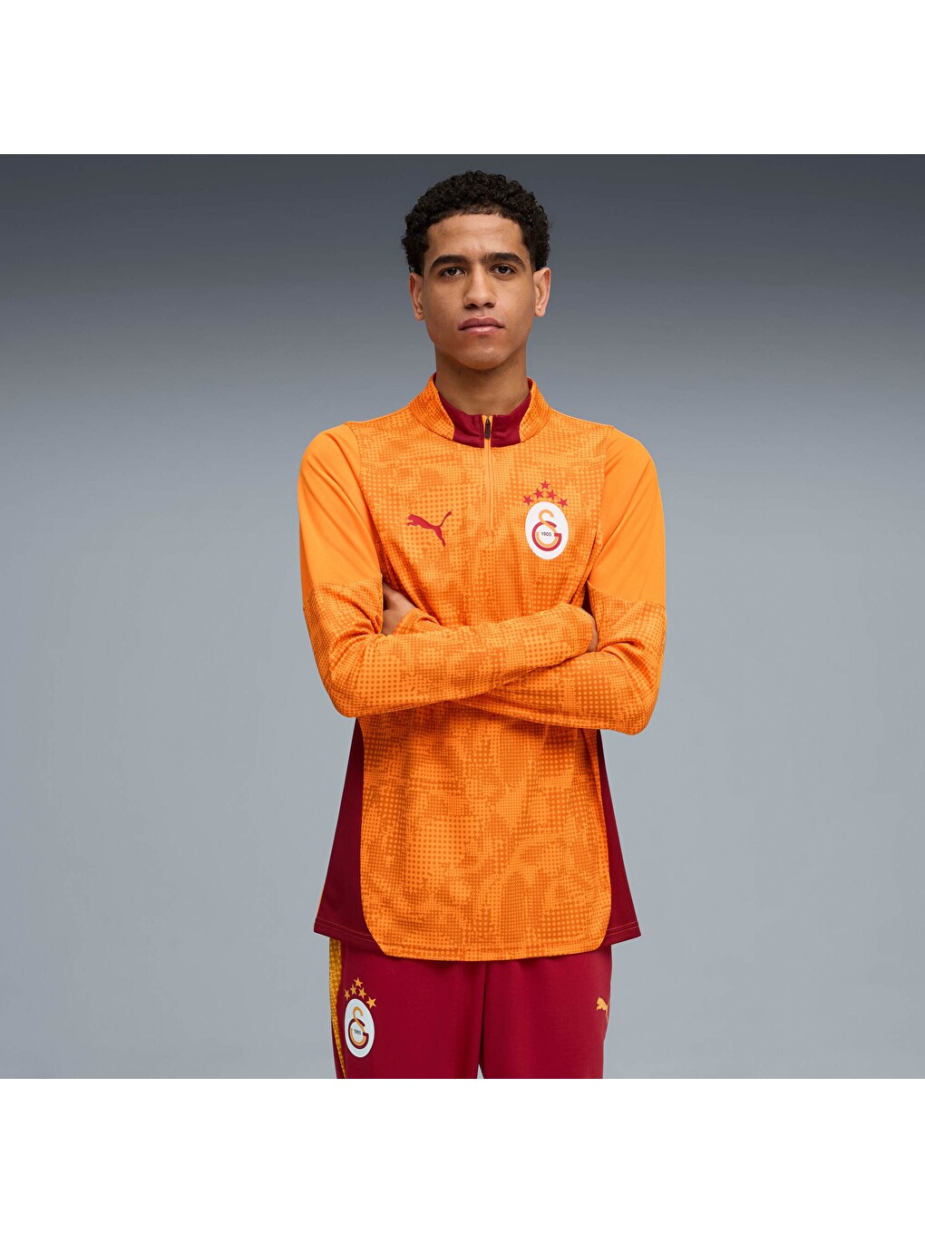 Turuncu GALATASARAY Erkek Antrenman Sweatshirt-4