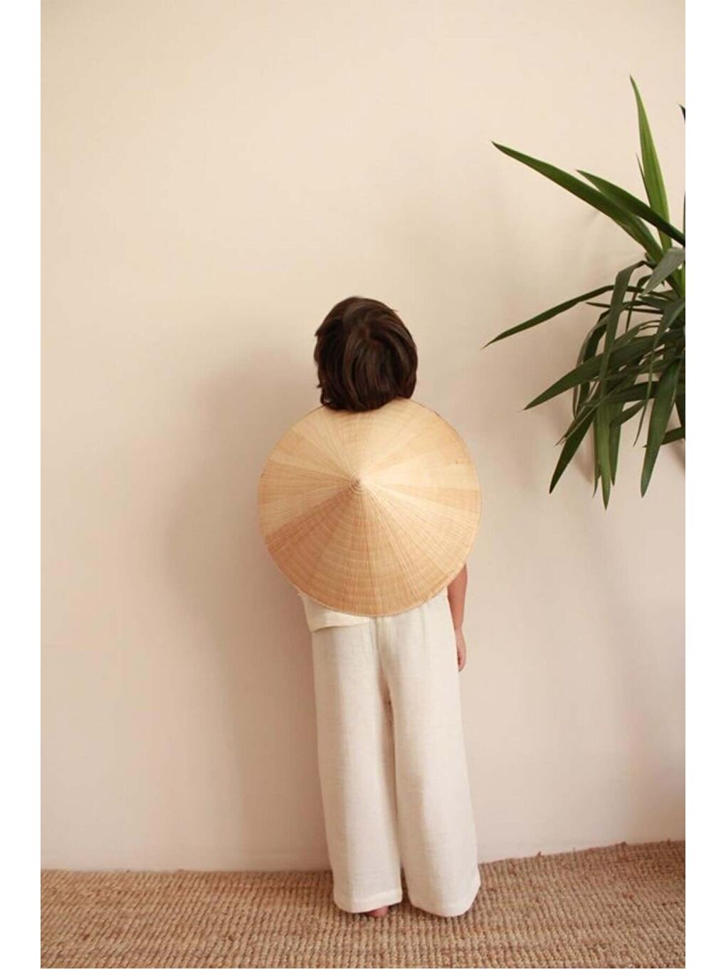 Bej Asimetrik Yelekli Keten Alt Üst Takım-6